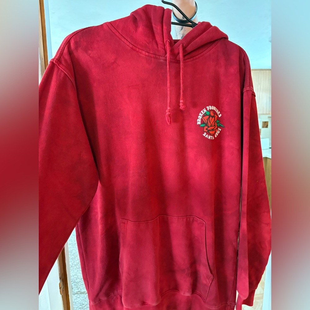 Santa Cruz Skateboards Red Sweater with Embroidered Logo
